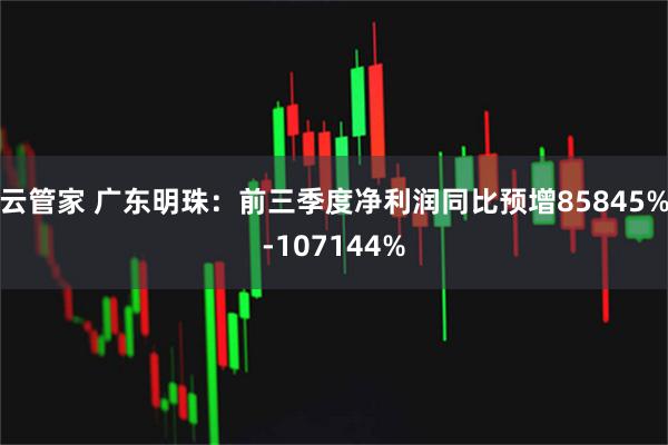 云管家 广东明珠：前三季度净利润同比预增85845%-107144%