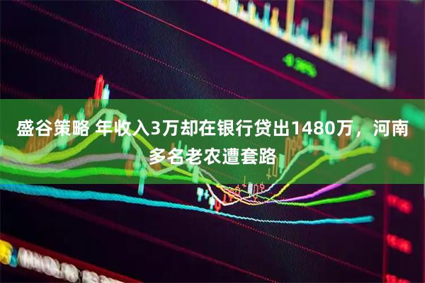 盛谷策略 年收入3万却在银行贷出1480万，河南多名老农遭套路
